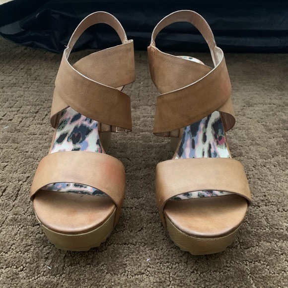 Madden Girl Romaaa Cognac Wedge - Picture 4 of 5